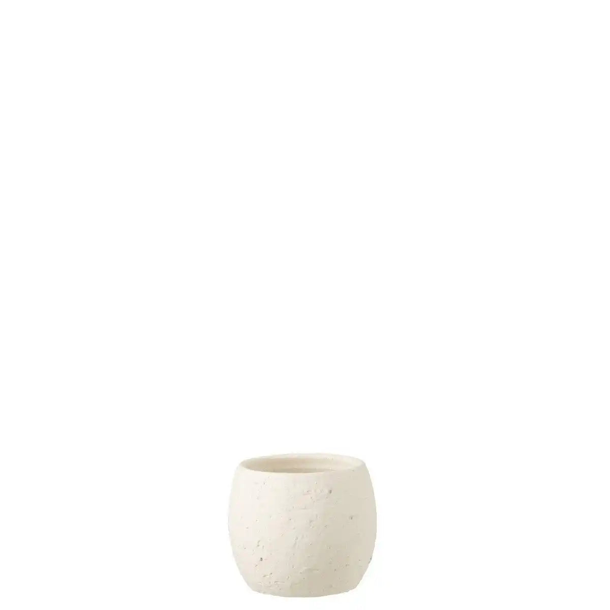 J-Line Blumentopf Enya - Keramik - Weiß - klein - Ø 16,00 cm - HomeDesign Knaus