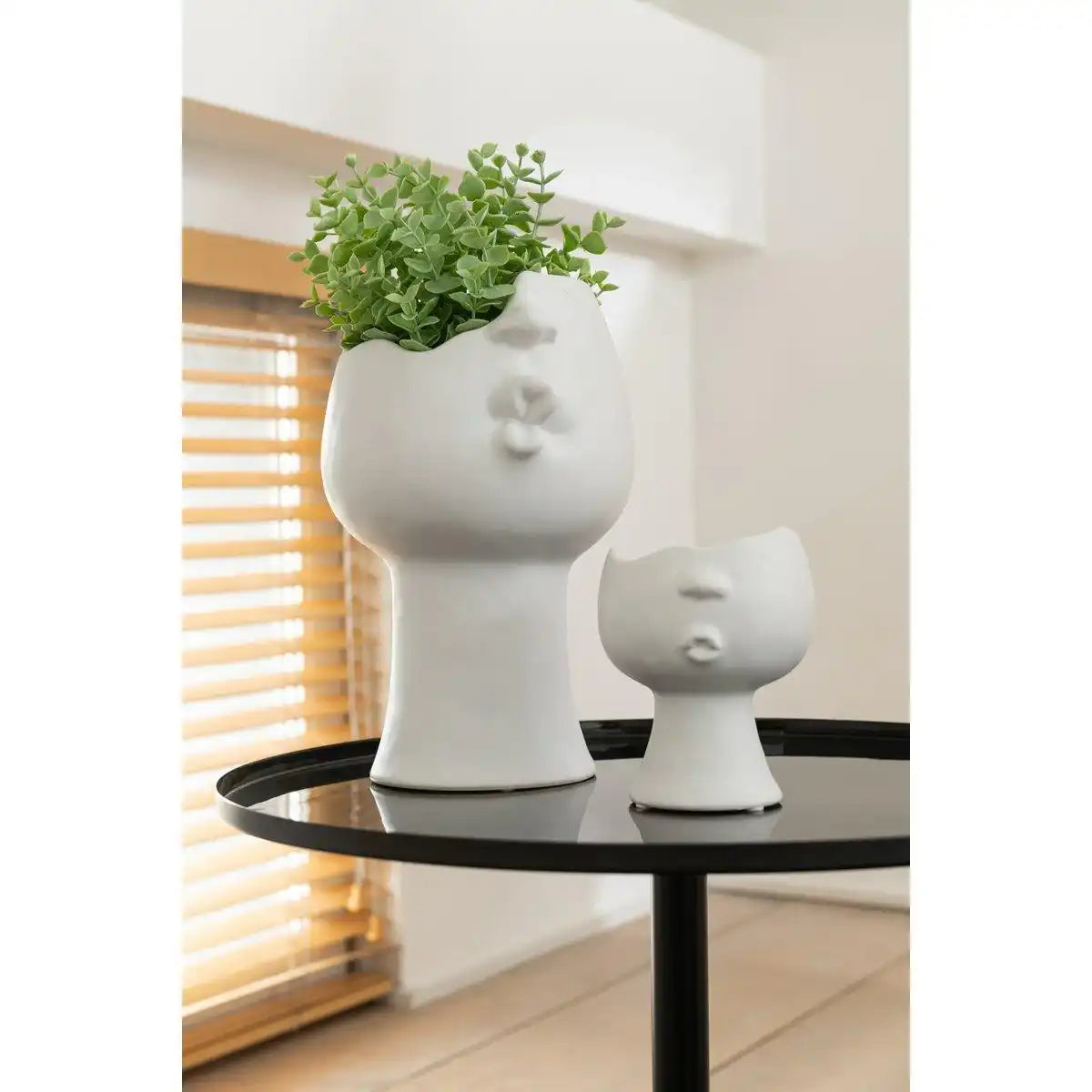 J-Line Blumentopf Enya Porselein weiß klein - HomeDesign Knaus