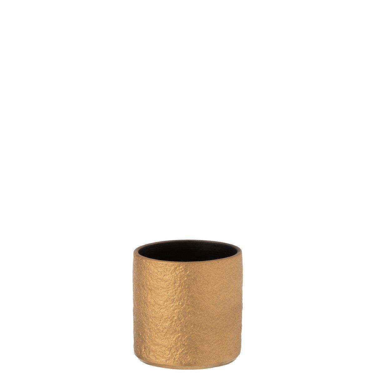J-Line Blumentopf Gatsby Keramik Gold Klein - HomeDesign Knaus