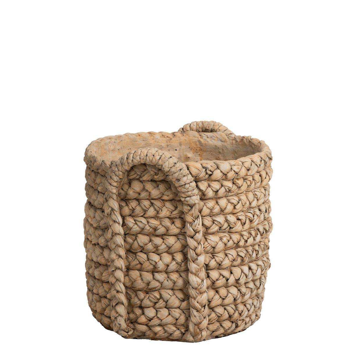 J-Line Blumentopf Griffe - Keramik - Natur - groß - Ø 32,50 cm - HomeDesign Knaus