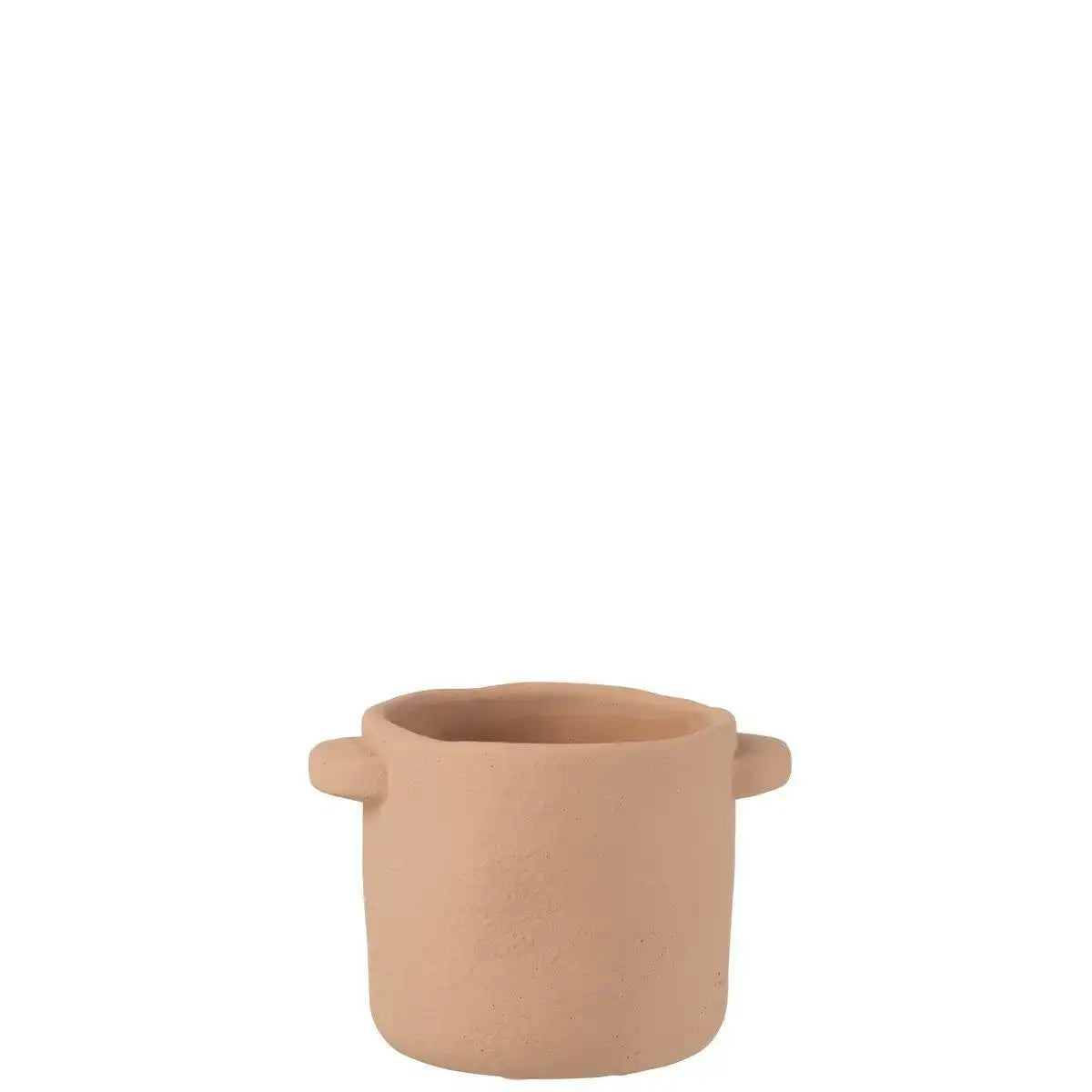 J-Line Blumentopf Gustave – Zement – Hellbraun – Ø 14,5 cm – - HomeDesign Knaus