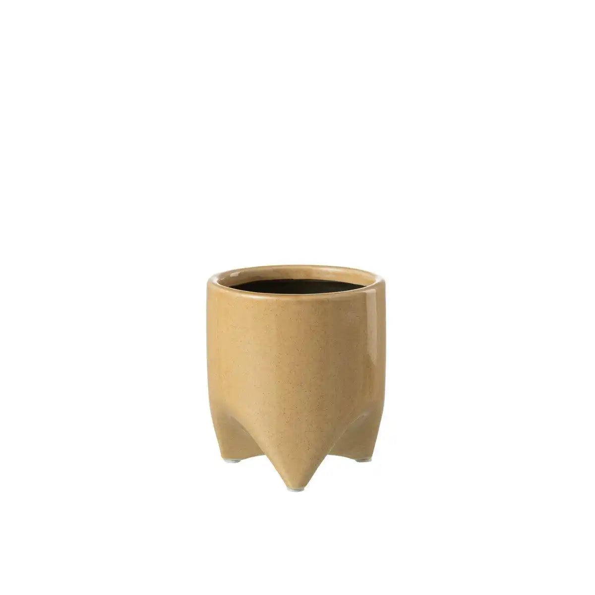 J-Line Blumentopf Helia Keramik Hellbraun Klein - HomeDesign Knaus