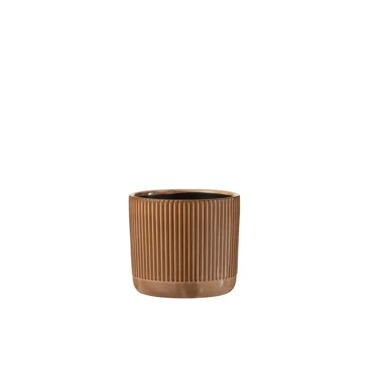 J-Line Blumentopf Line Keramik Orange/Beige Klein - HomeDesign Knaus
