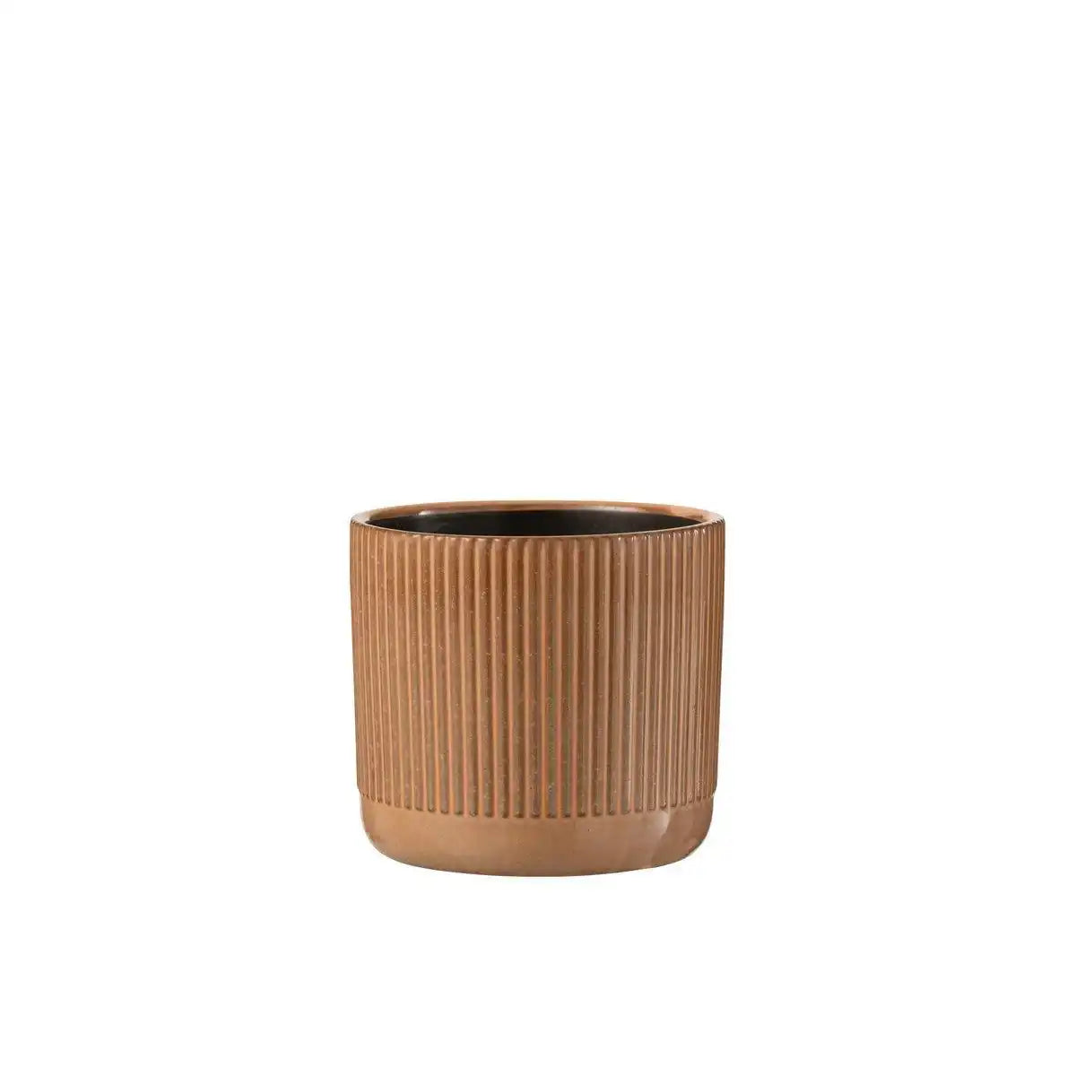 J-Line Blumentopf Line Keramik Orange/Beige Medium - HomeDesign Knaus