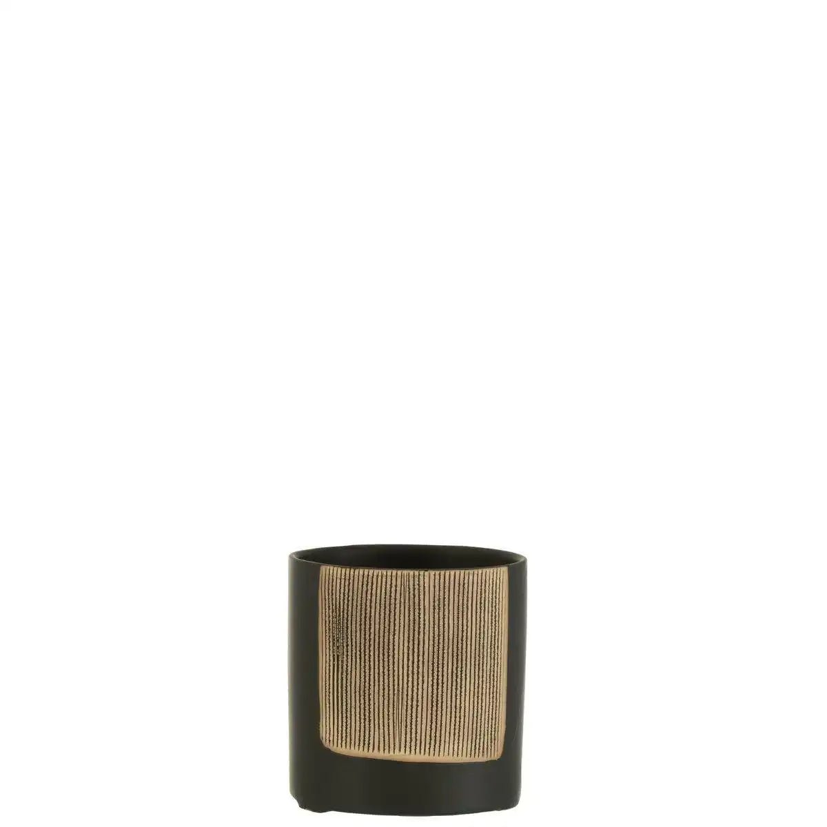 J-Line Blumentopf Maria Rund - Keramik - Schwarz - Ø 12 cm - - HomeDesign Knaus