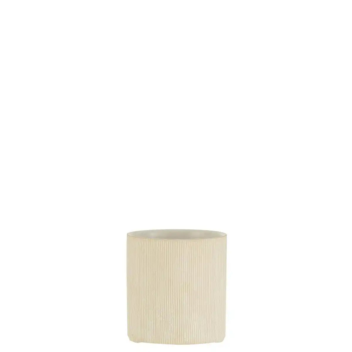 J-Line Blumentopf Maria Rund - Keramik - Weiß - Ø 12 cm - - HomeDesign Knaus