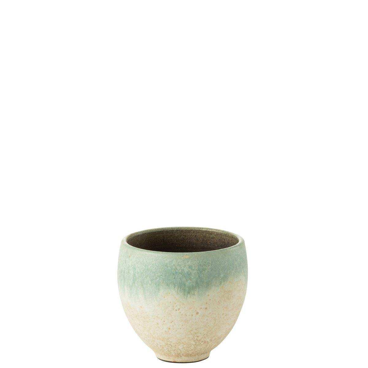 J-Line Blumentopf Nice – Keramik – Aqua – groß - HomeDesign Knaus