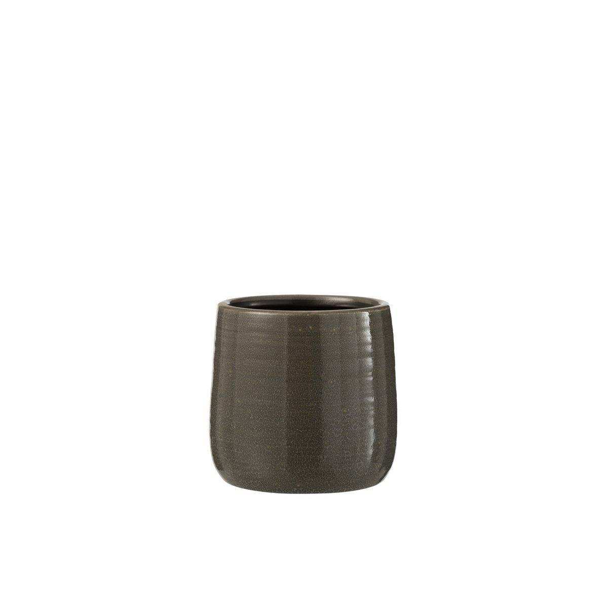 J-Line Blumentopf Plain Ceramic Grey Small - HomeDesign Knaus
