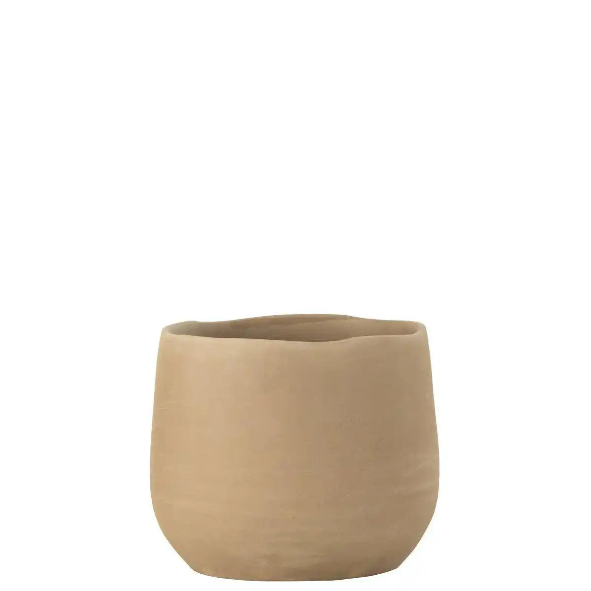 J-Line Blumentopf Plain - Keramik - Beige - Mittel - - HomeDesign Knaus