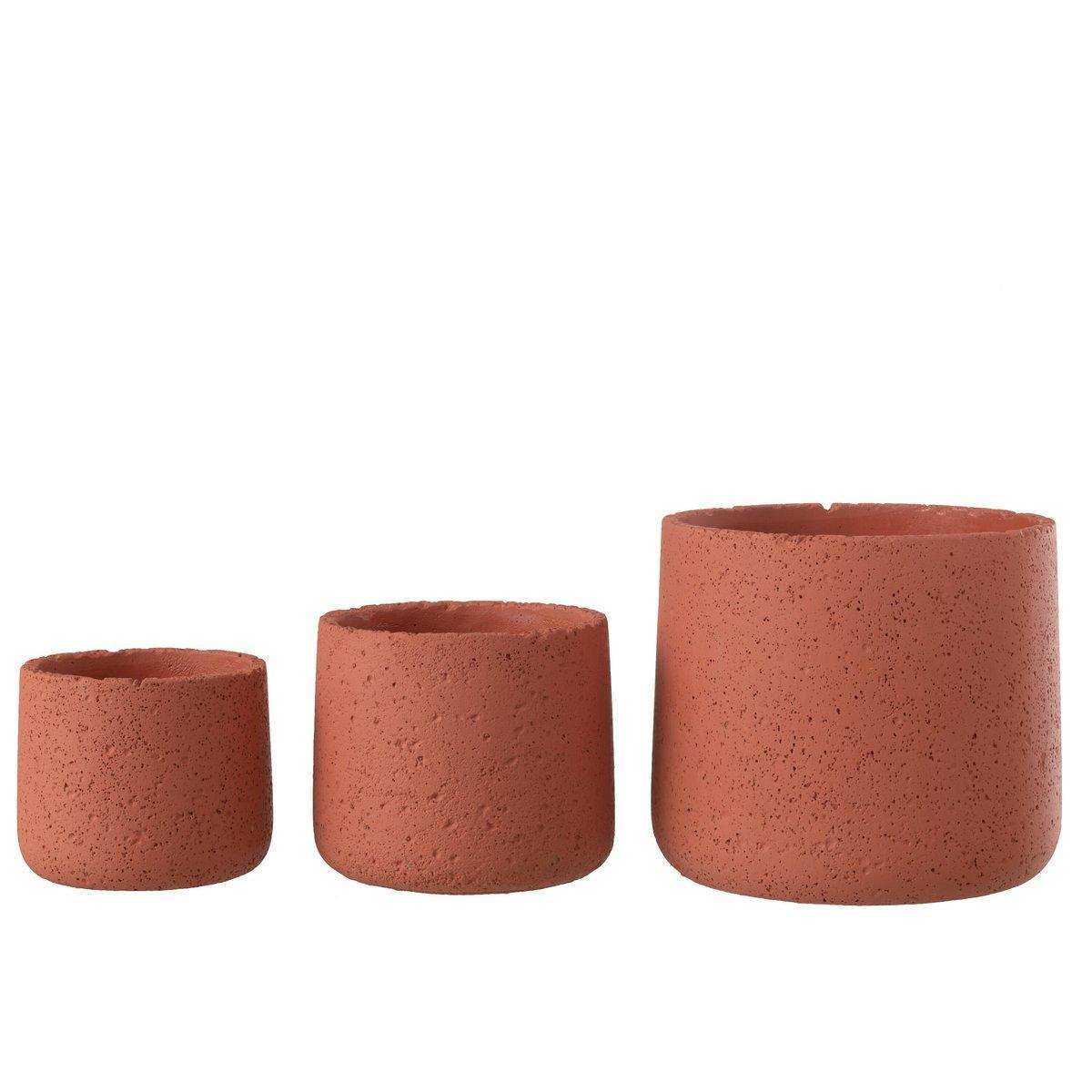 J-Line Blumentopf Potine – Zement – Teracotta – groß – Ø 19,00 cm - HomeDesign Knaus