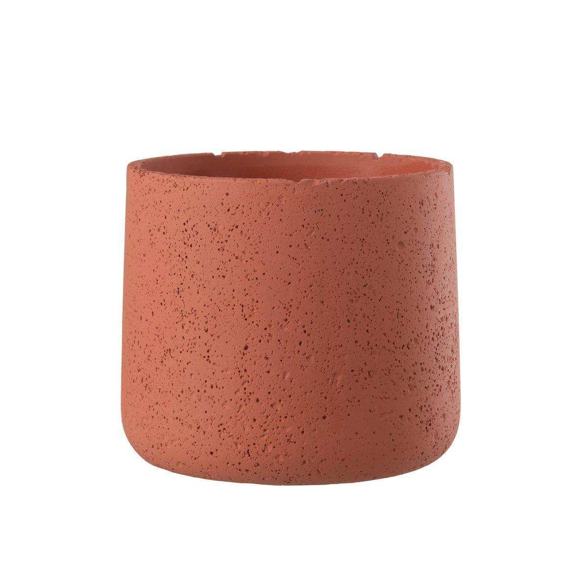 J-Line Blumentopf Potine – Zement – Teracotta – groß – Ø 19,00 cm - HomeDesign Knaus