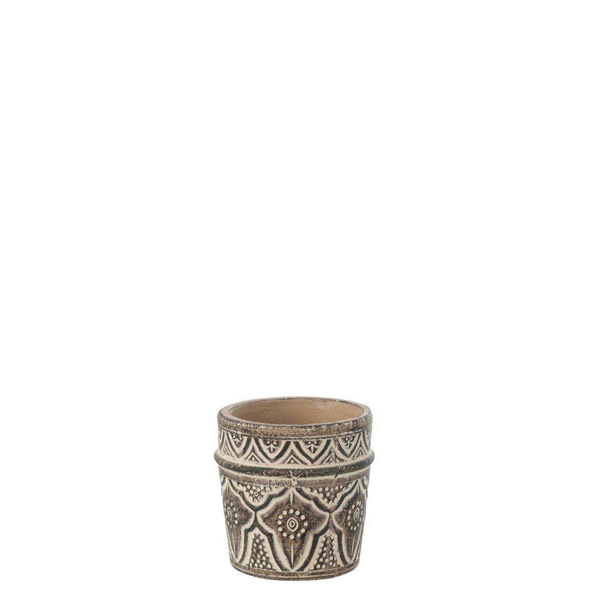 J-Line Blumentopf Provence Terracotta Brown Small - HomeDesign Knaus