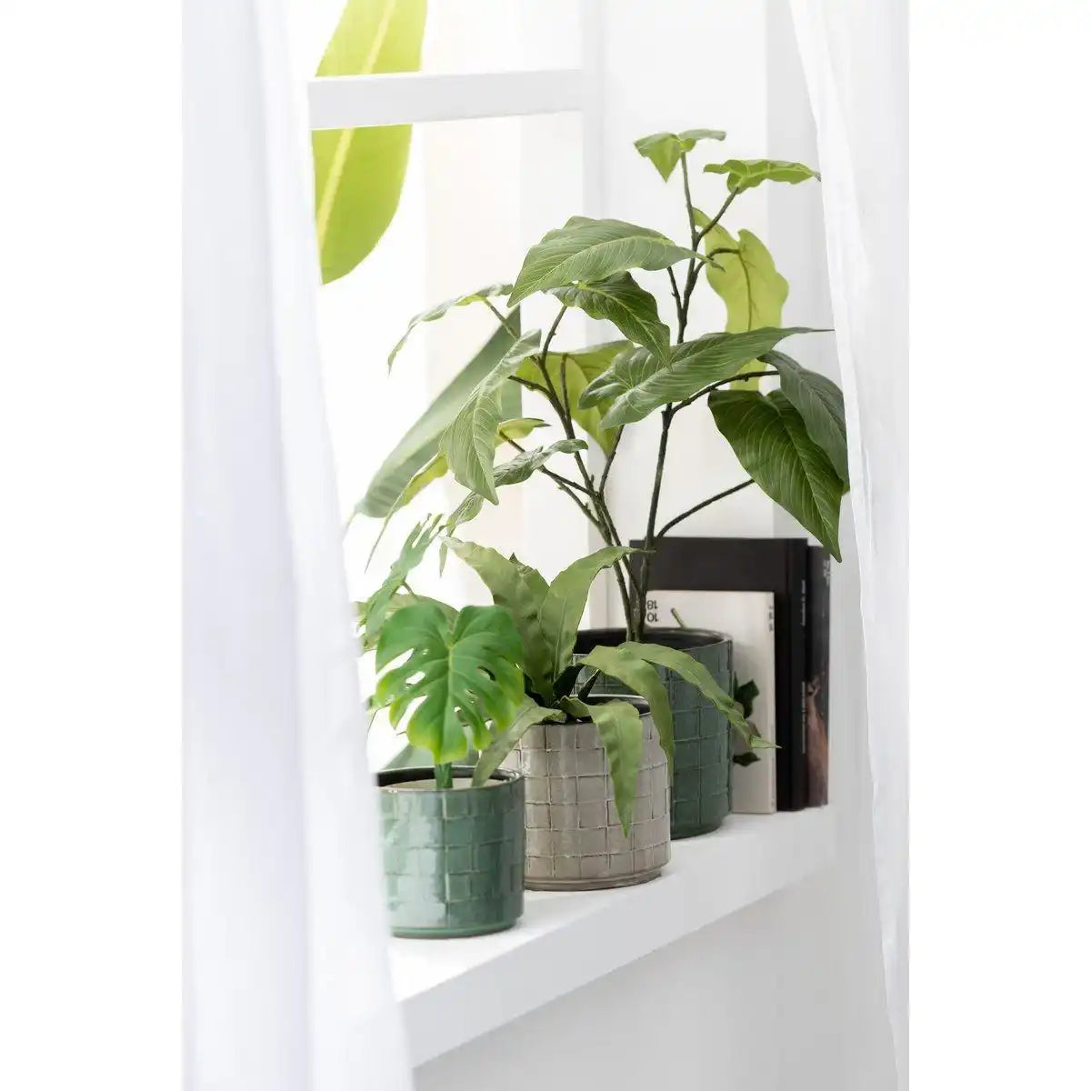 J-Line Blumentopf Quadratisch Keramik Grün Klein - HomeDesign Knaus