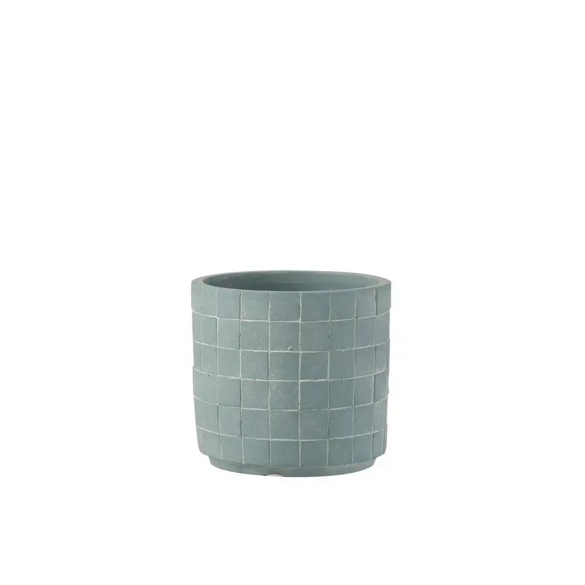 J-Line Blumentopf, quadratisch, Keramik, Hellblau, mittelgroß - HomeDesign Knaus