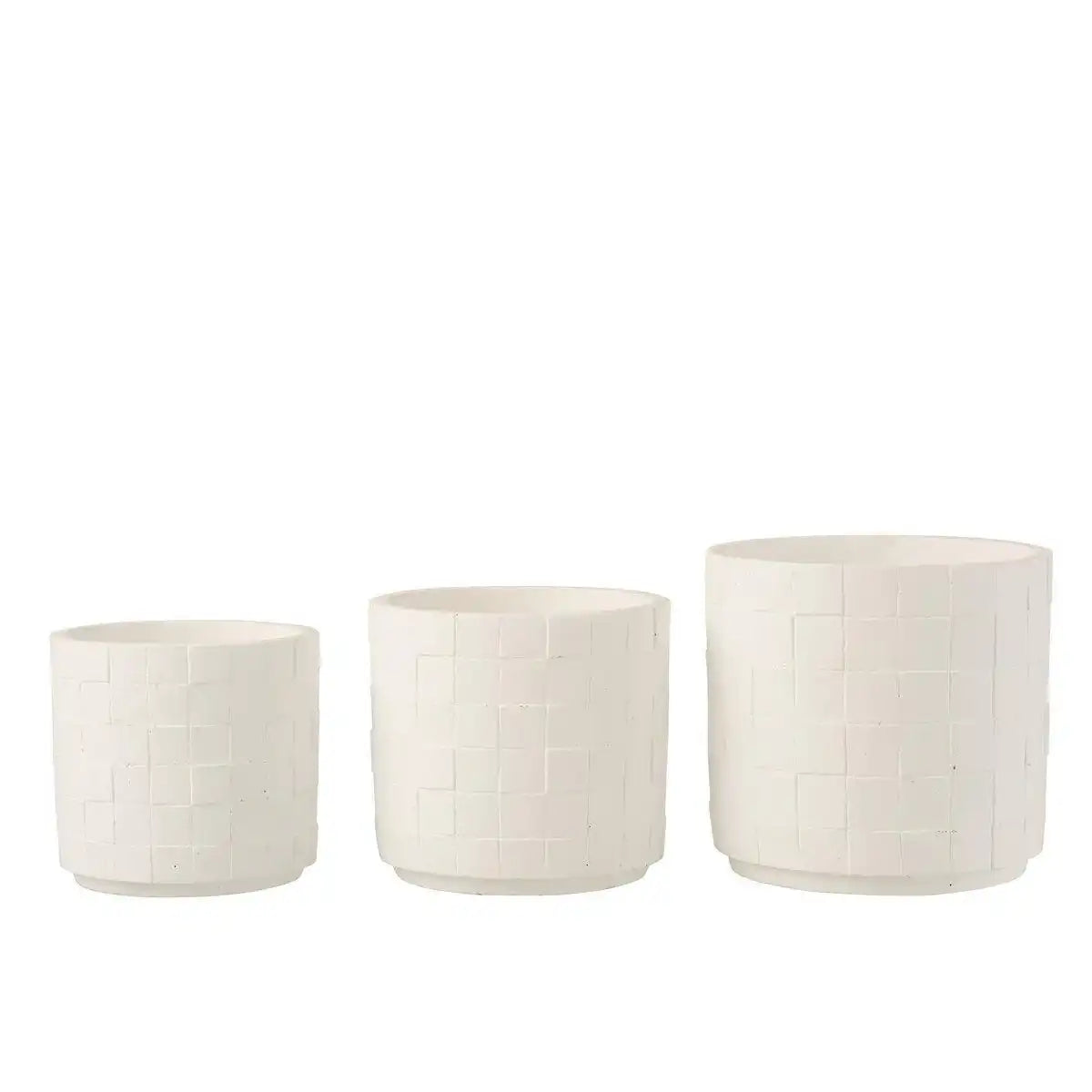 J-Line Blumentopf, quadratisch, Keramik, Weiß, groß - HomeDesign Knaus
