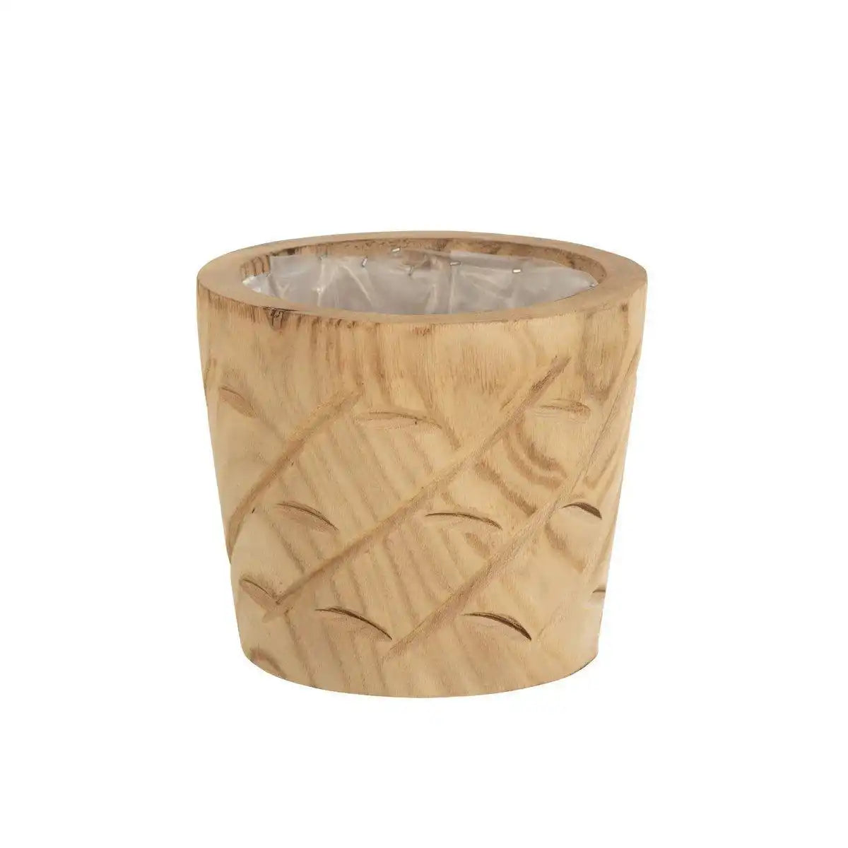 J-Line Blumentopf Slots - Holz - Natur - Mittel - Ø 20,00 cm - HomeDesign Knaus