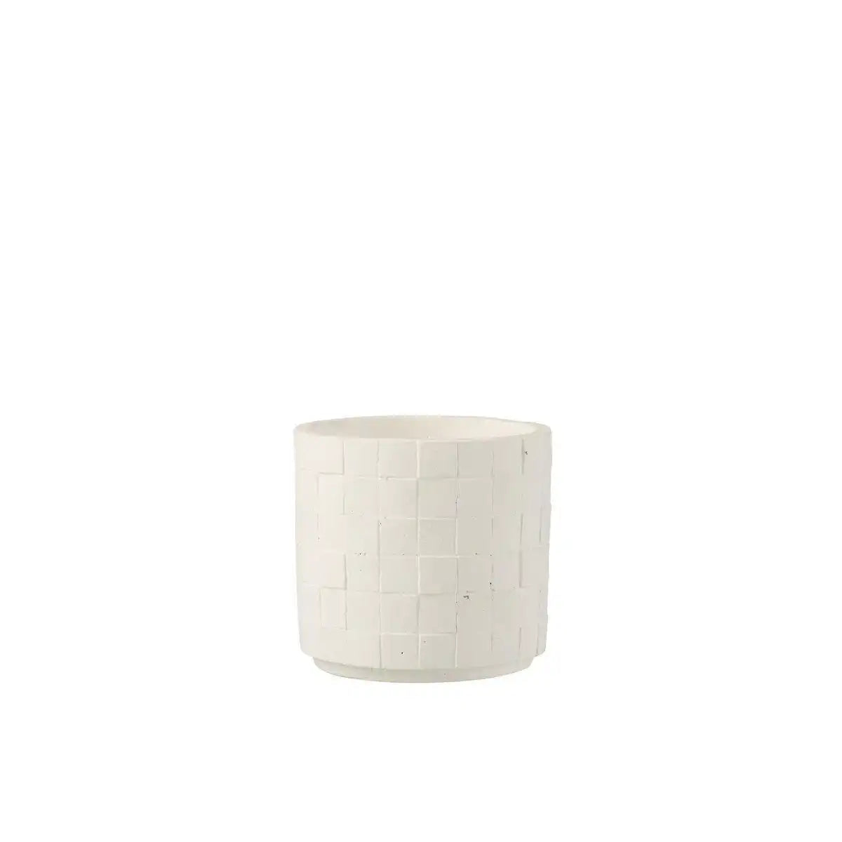J-Line Blumentopf Square - Keramik - Weiß - S - Ø 12,50 cm - 2 Stück - HomeDesign Knaus