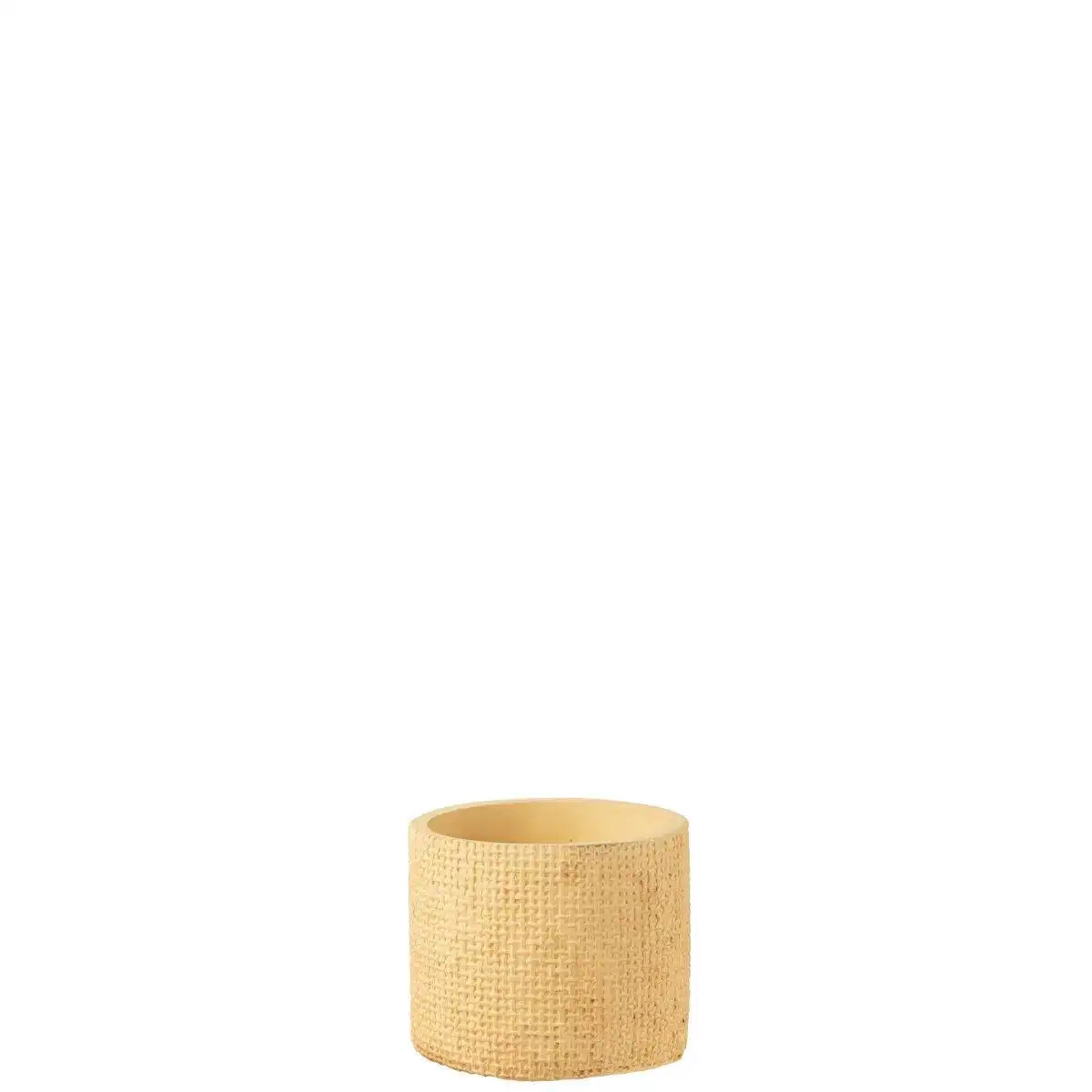 J-Line Blumentopf Sunny – Zement – Beige – extra klein – Ø 13,50 cm - HomeDesign Knaus