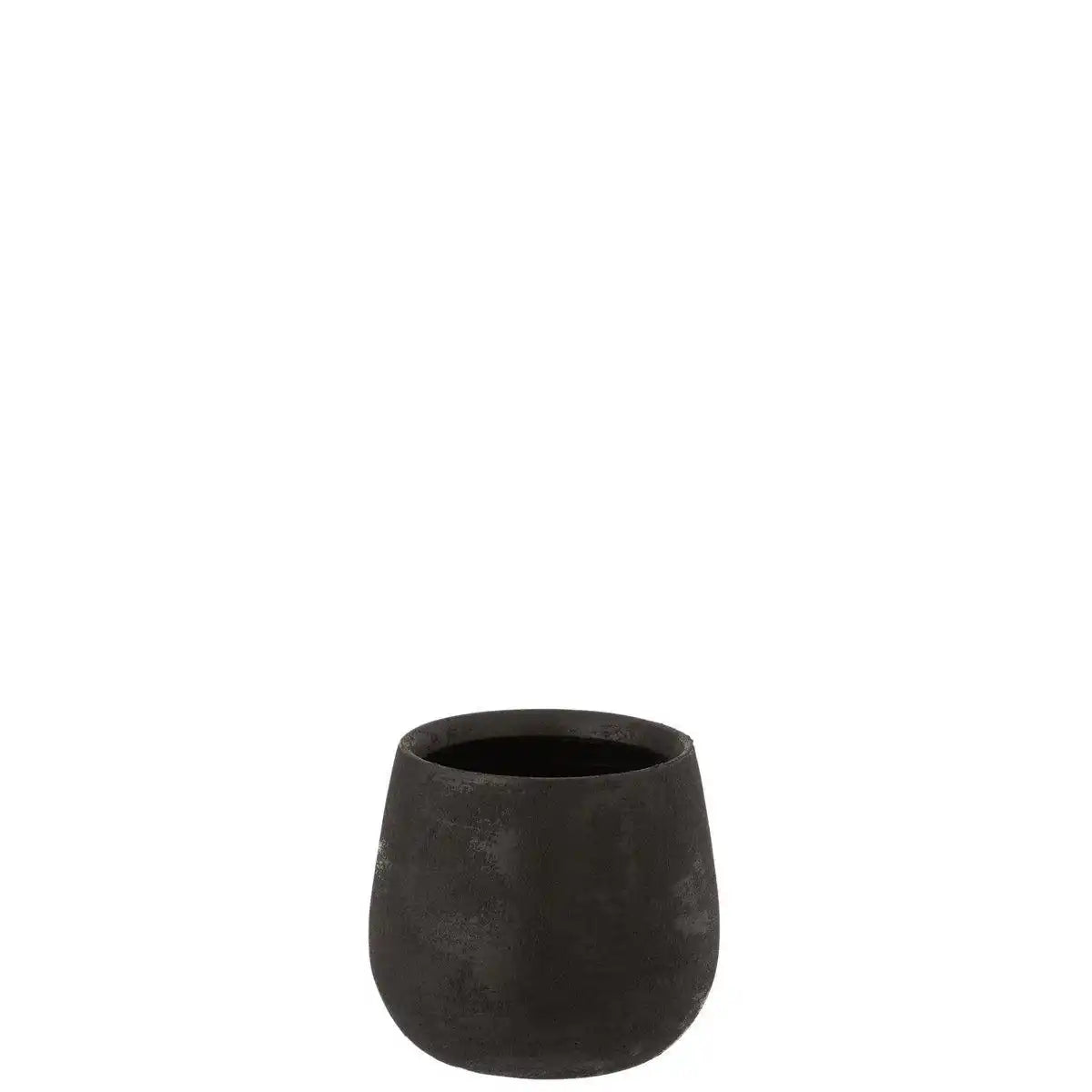 J-Line Blumentopf Uneben Raue Keramik Schwarz Klein - HomeDesign Knaus