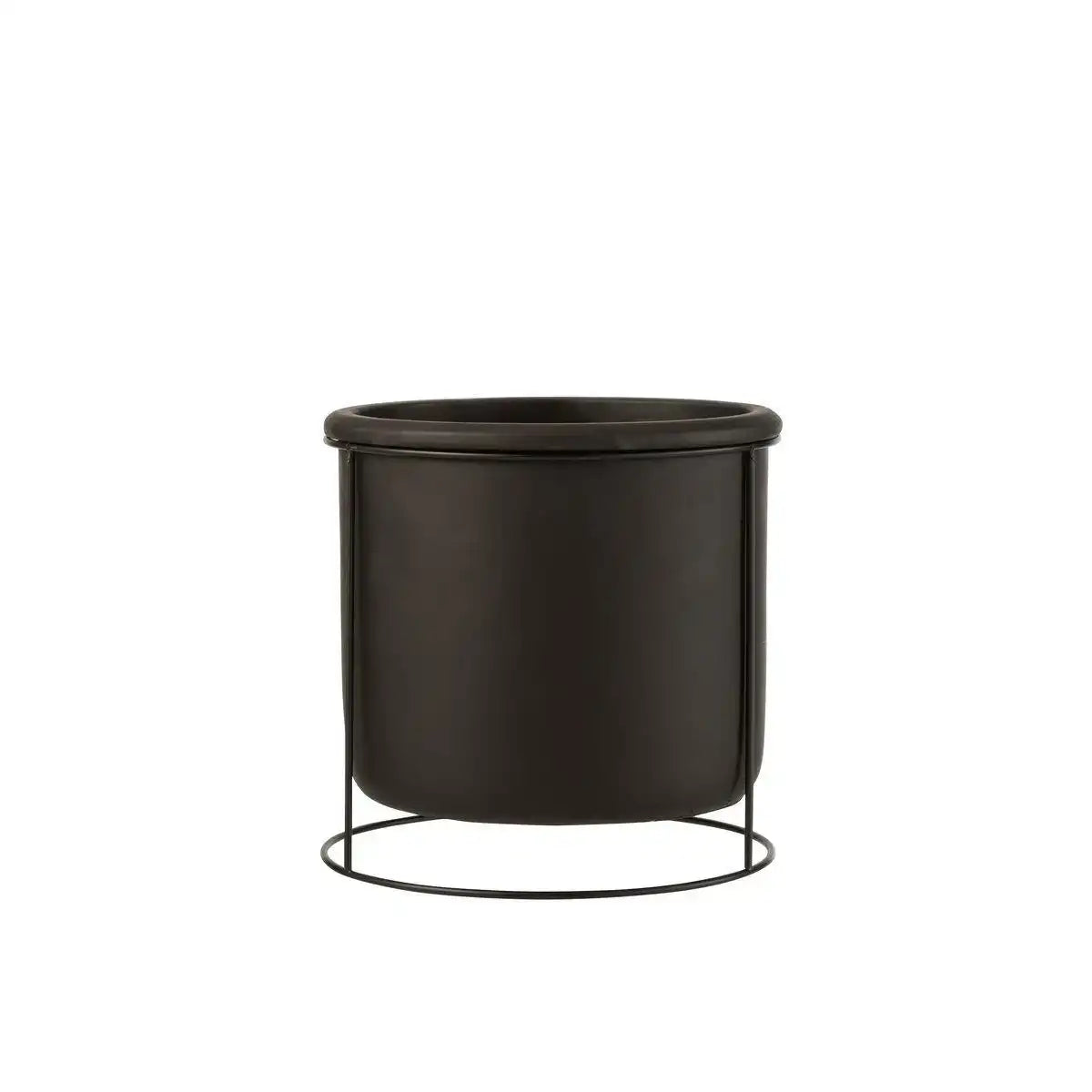 J-Line Blumentopf zum Aufhängen – Zement – Schwarz – L – Ø 20 cm - HomeDesign Knaus