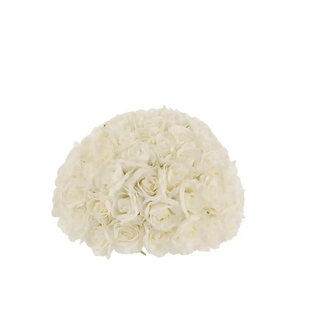 J-Line Blumenzwiebel, halbe Rosen, Kunststoff, weiß, mittelgroß - HomeDesign Knaus