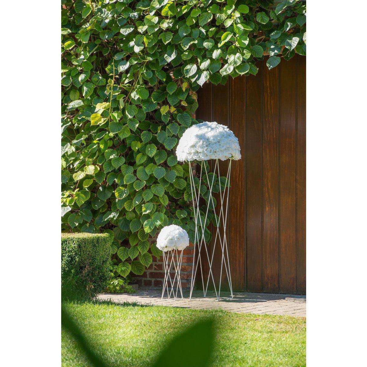 J-Line Blumenzwiebel, halbe Rosen, Kunststoff, weiß, mittelgroß - HomeDesign Knaus