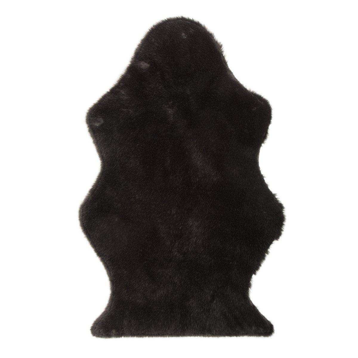 J-Line Bodenmatte Schaf Kunstfell Schwarz - HomeDesign Knaus