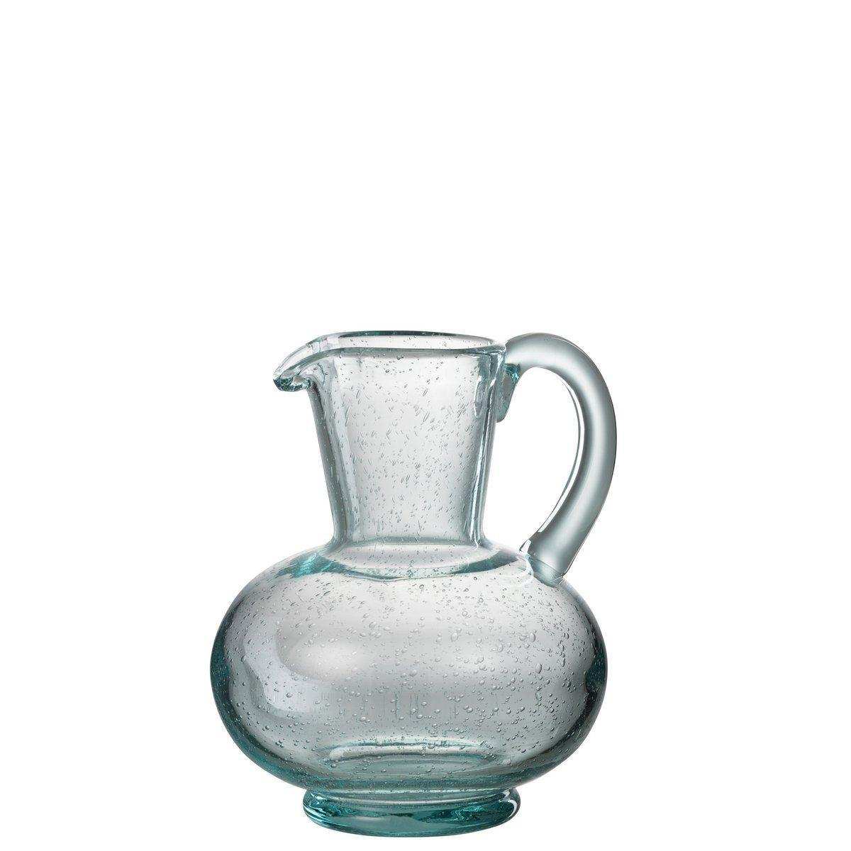 J-Line Bol Karaffe – Glas – transparent/hellblau - HomeDesign Knaus