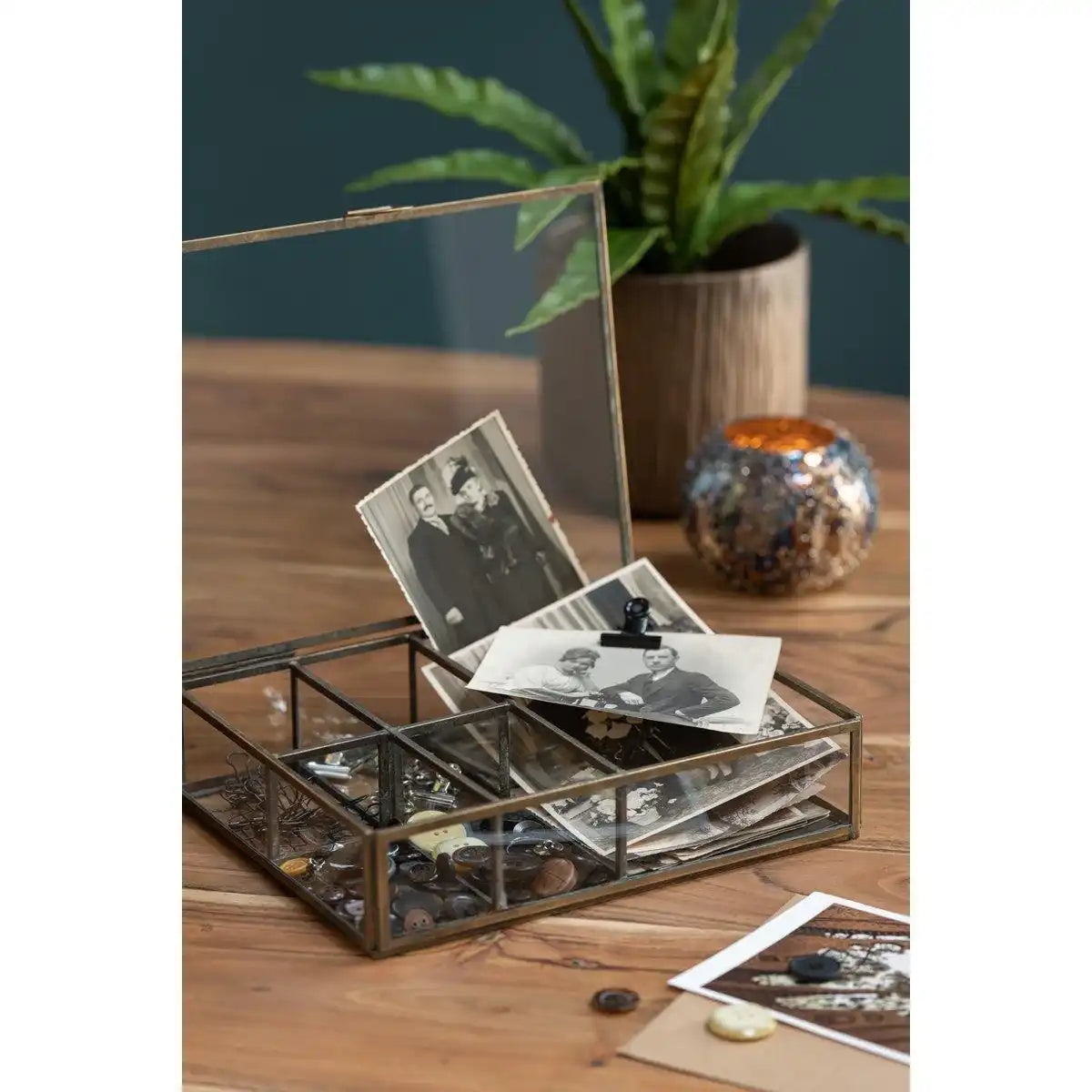 J-Line Box – Glas/Metall – Bronze – klein - HomeDesign Knaus