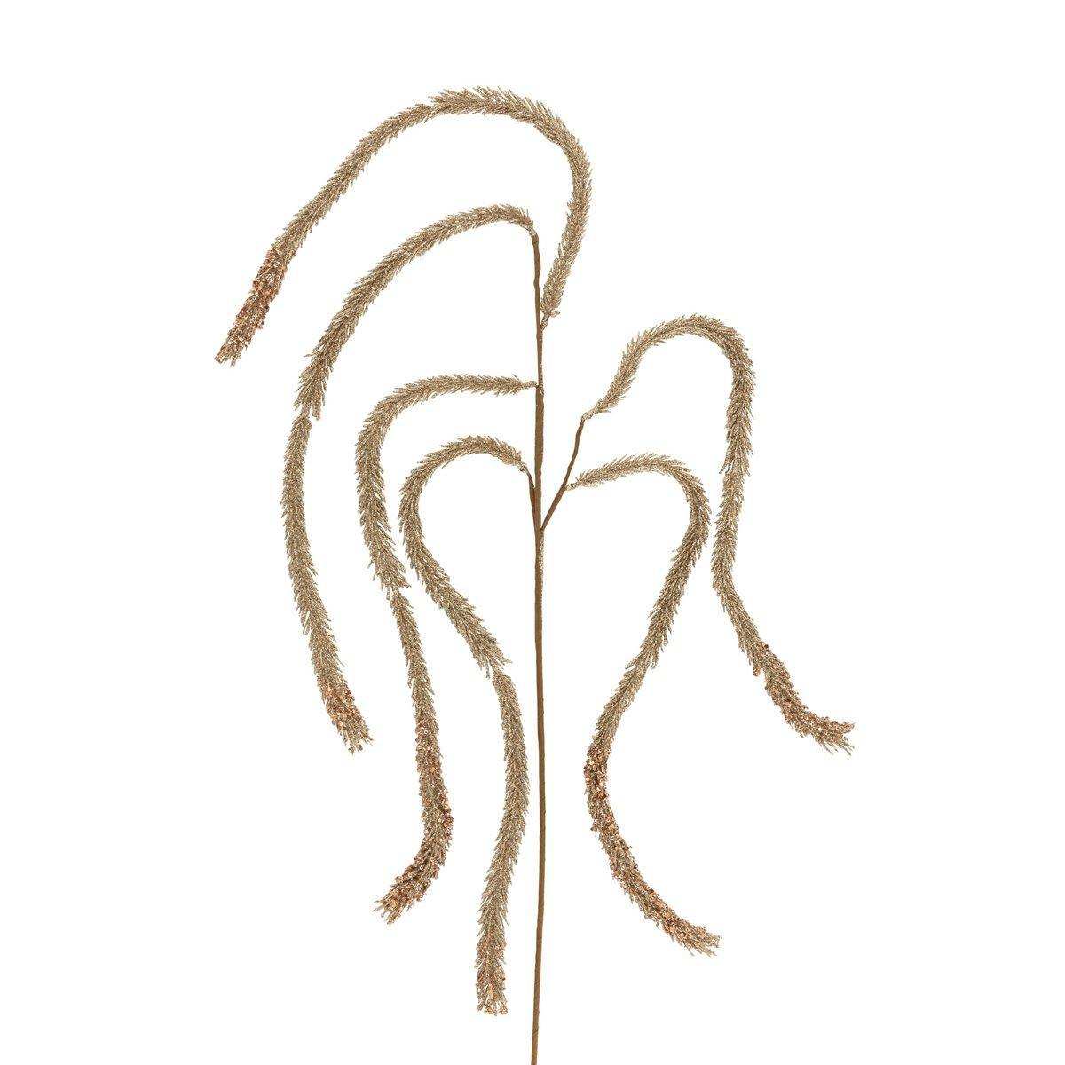 J-Line Branch Feiner hängender Glitzer in Gold - HomeDesign Knaus