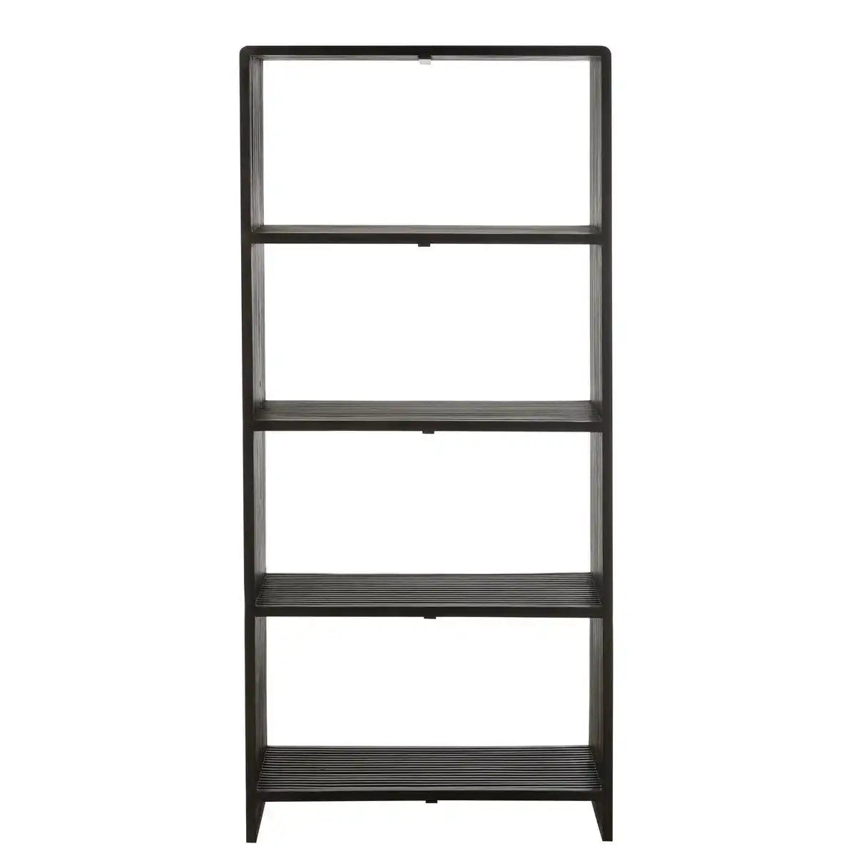J-Line Bücherregal 4 Regale – recyceltes Holz – Schwarz - HomeDesign Knaus