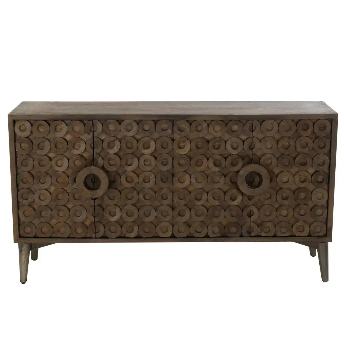 J-Line Buffet 4 Türen Mangoholz/MDF Braun - HomeDesign Knaus