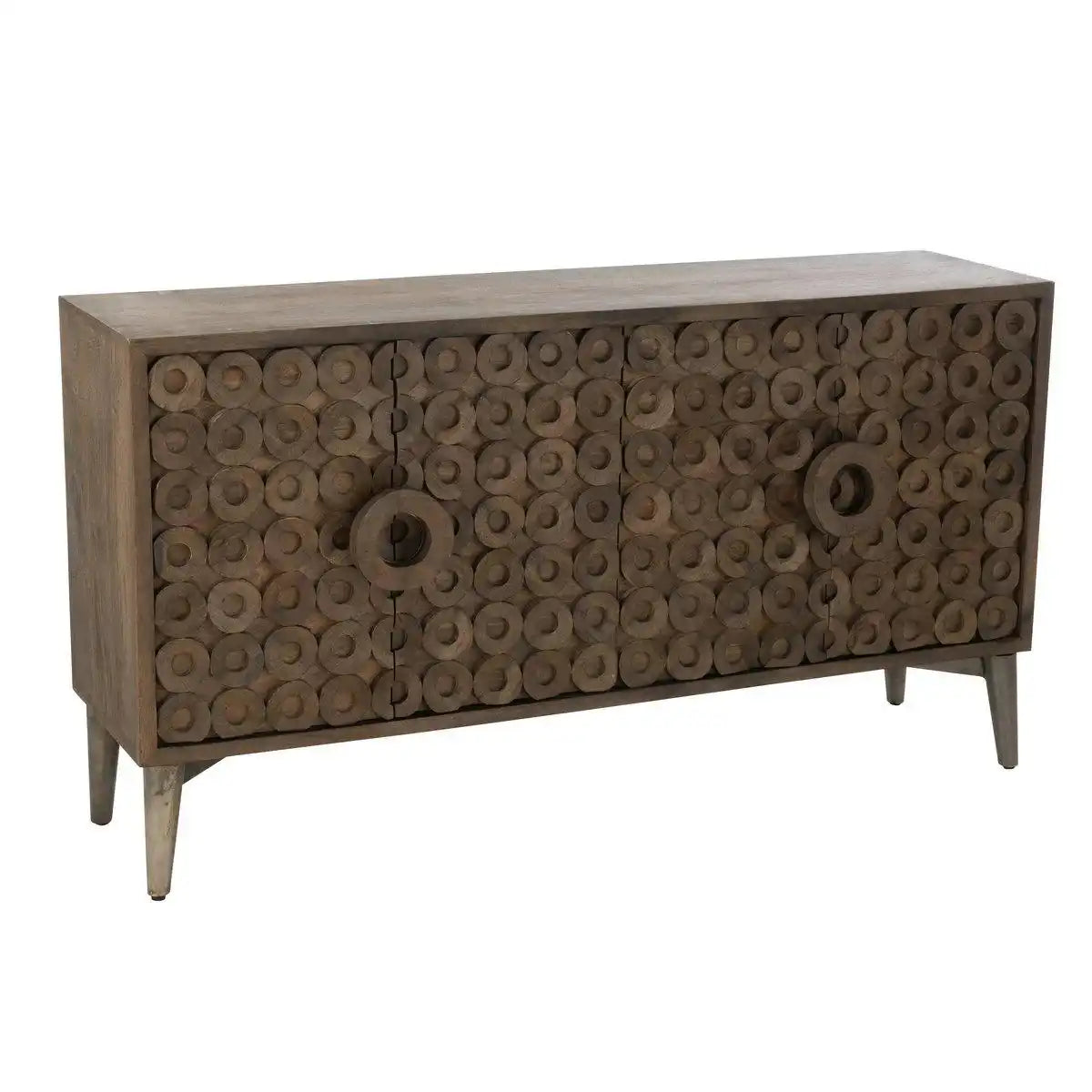 J-Line Buffet 4 Türen Mangoholz/MDF Braun - HomeDesign Knaus