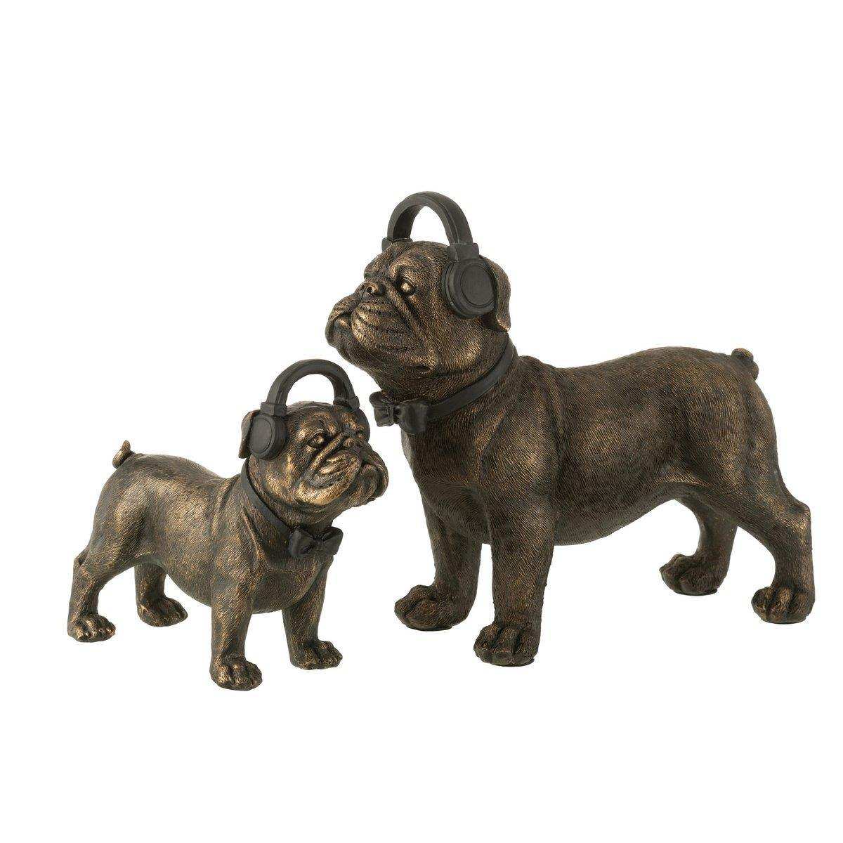 J-Line Bulldog Kopfhörer Poly Dunkelbraun Groß - HomeDesign Knaus