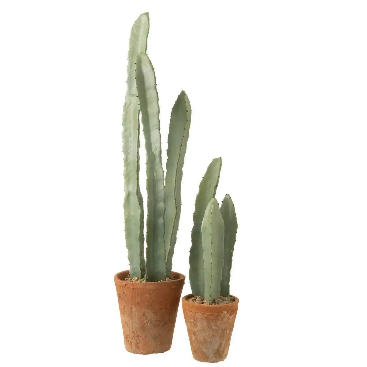J-Line Cactus 3 Stuks In Pot Plastiek Green Large - HomeDesign Knaus