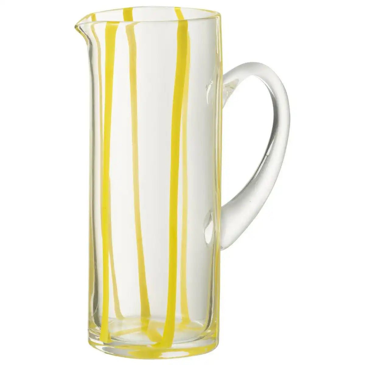 J-Line Carafe Stripes transparent/gelb - HomeDesign Knaus