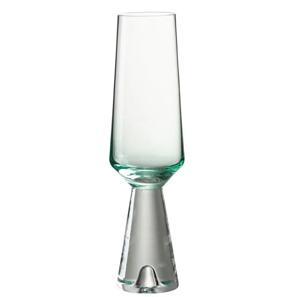 J-Line Champagnerglas - Glas - transparent/azurblau - - HomeDesign Knaus
