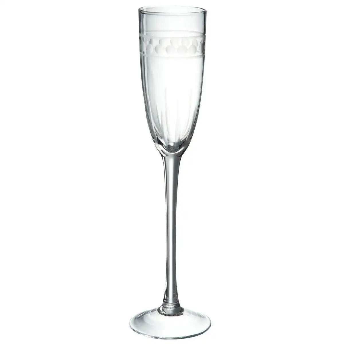 J-Line Champagnerglas Kugelmuster - Glas - - HomeDesign Knaus