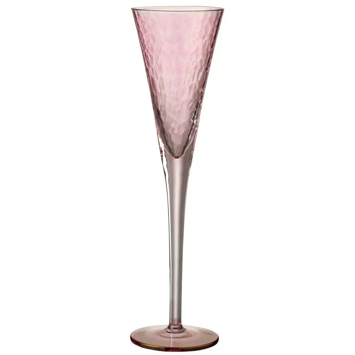 J-Line Champagnerglas Uneven - Glas - Rosa - - HomeDesign Knaus
