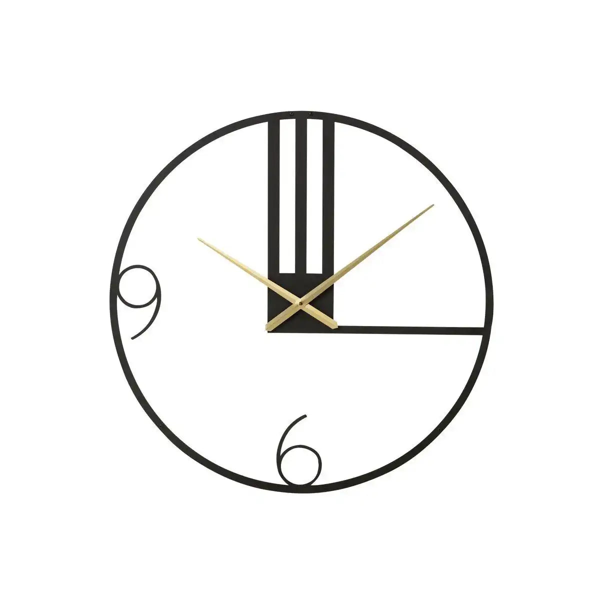 J-Line Clock Lines Metall Schwarz Groß - HomeDesign Knaus