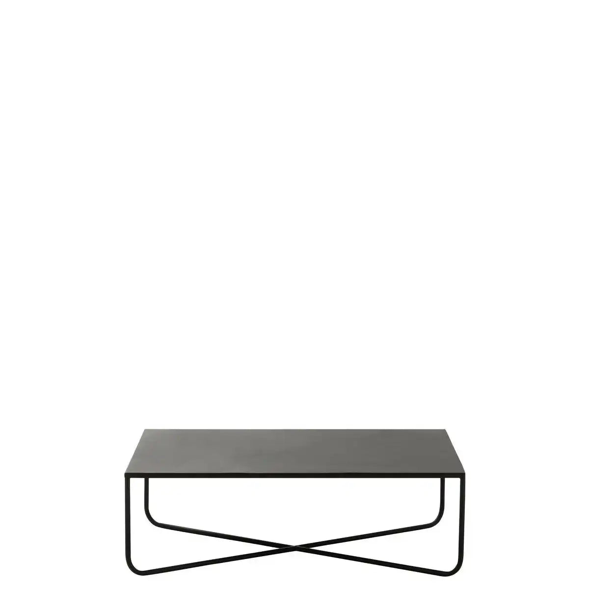 J-Line Couchtisch Cross Frame – Metall – Schwarz - HomeDesign Knaus