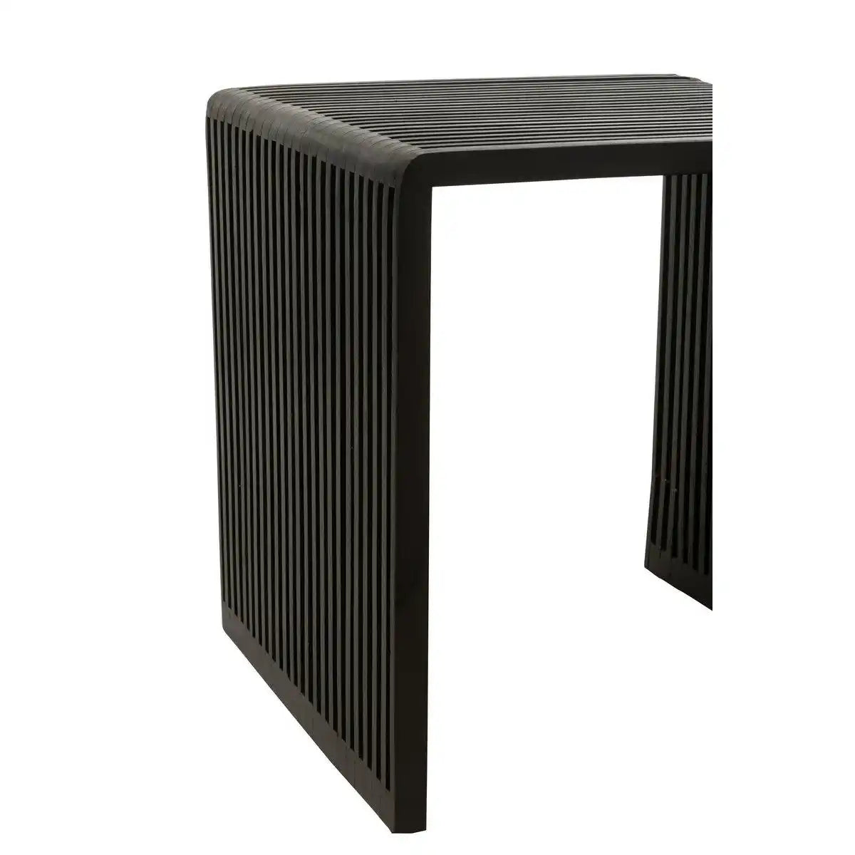 J-Line Couchtisch Cube Recyceltes Teakholz – Holz – Schwarz - HomeDesign Knaus
