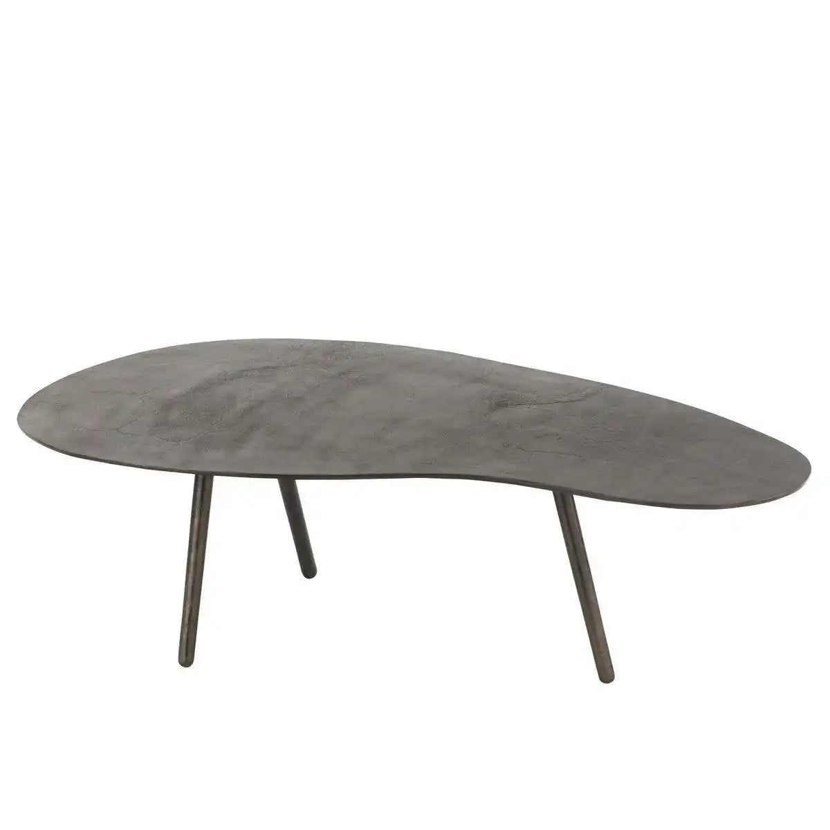 J-Line Couchtisch Drop Aluminium/Eisen Schwarz Groß – 119,00 x 71,50 x 36,00 cm - HomeDesign Knaus
