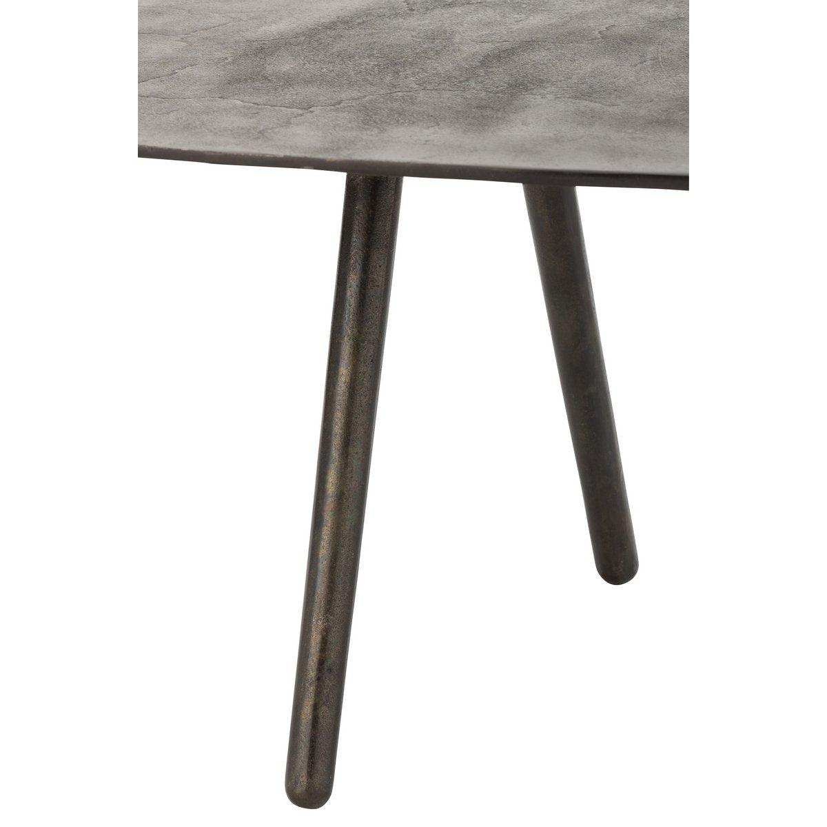 J-Line Couchtisch Drop Aluminium/Eisen Schwarz Groß – 119,00 x 71,50 x 36,00 cm - HomeDesign Knaus