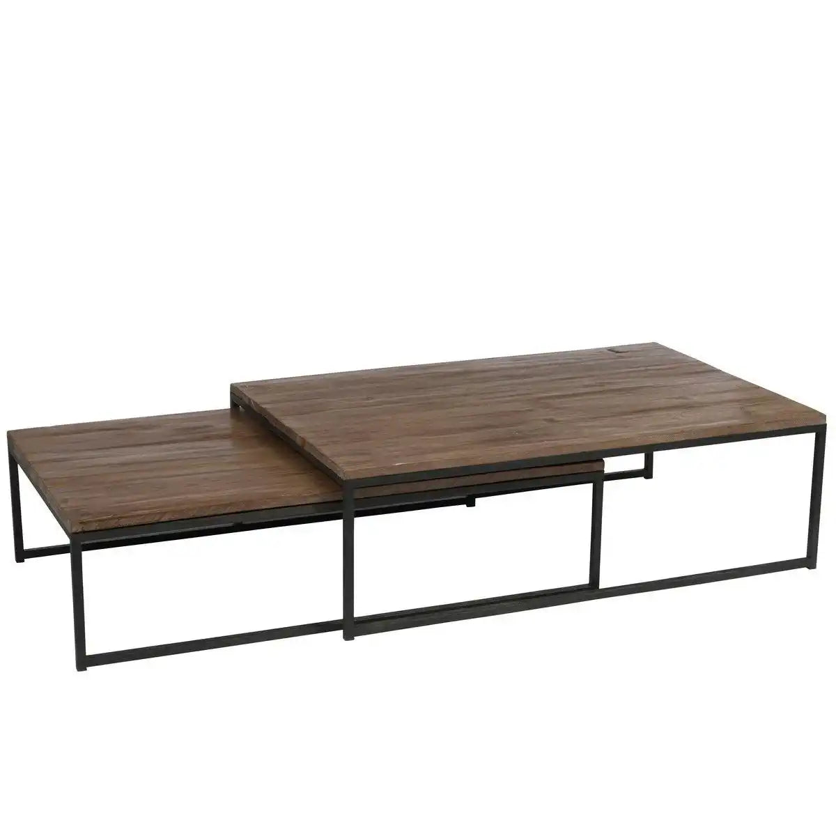 J-Line Couchtisch - Holz/Metall - Braun/Schwarz - - HomeDesign Knaus