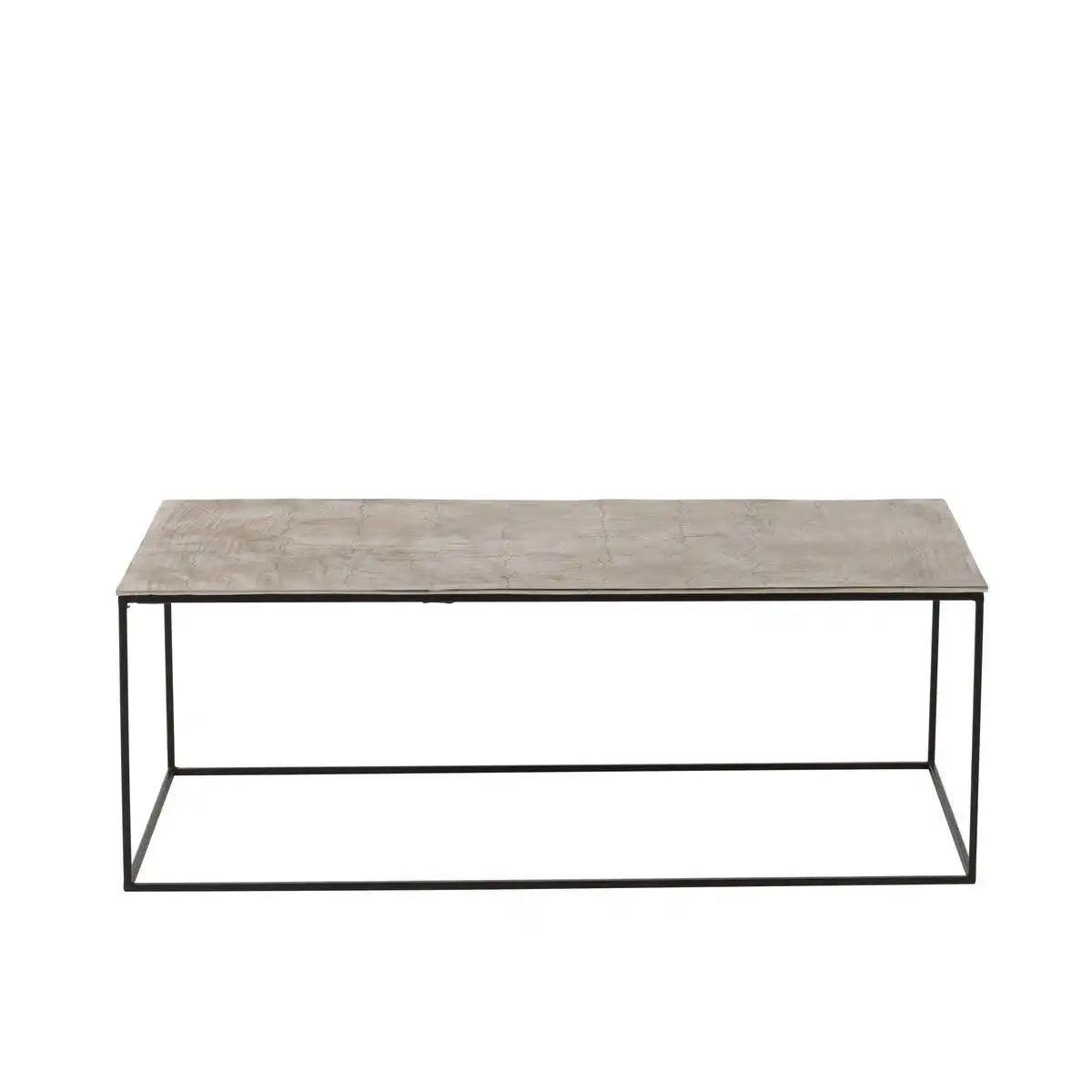 J-Line Couchtisch Rechteck – Aluminium/Eisen – Silber/Schwarz - HomeDesign Knaus