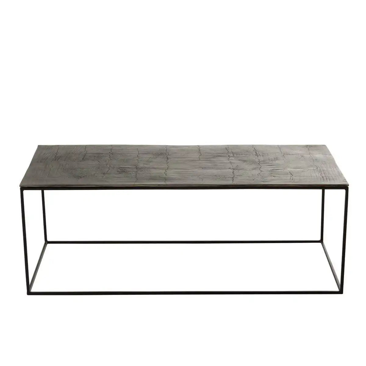 J-Line Couchtisch Rechteckig – Aluminium/Eisen – Schwarz/Grün - HomeDesign Knaus