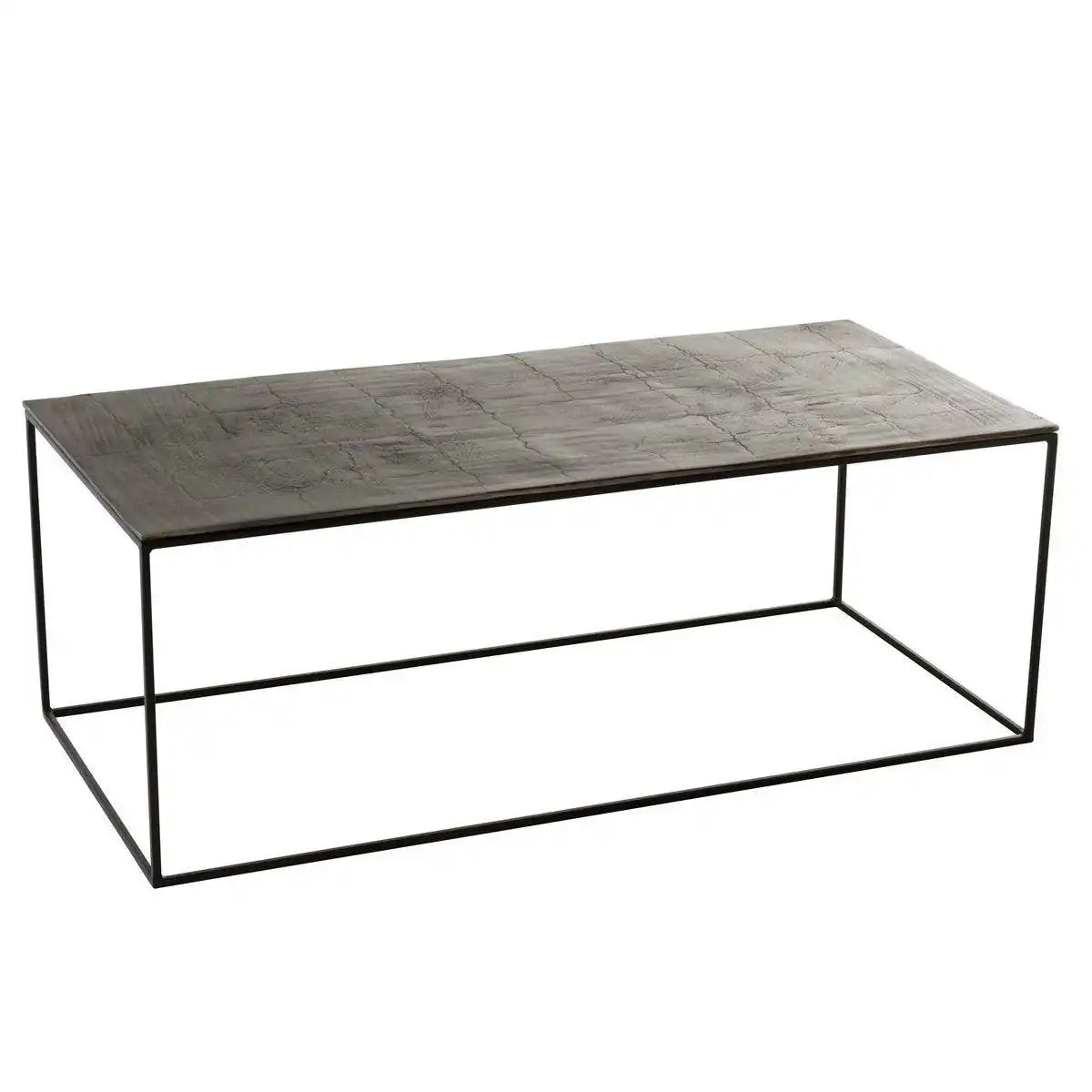 J-Line Couchtisch Rechteckig – Aluminium/Eisen – Schwarz/Grün - HomeDesign Knaus