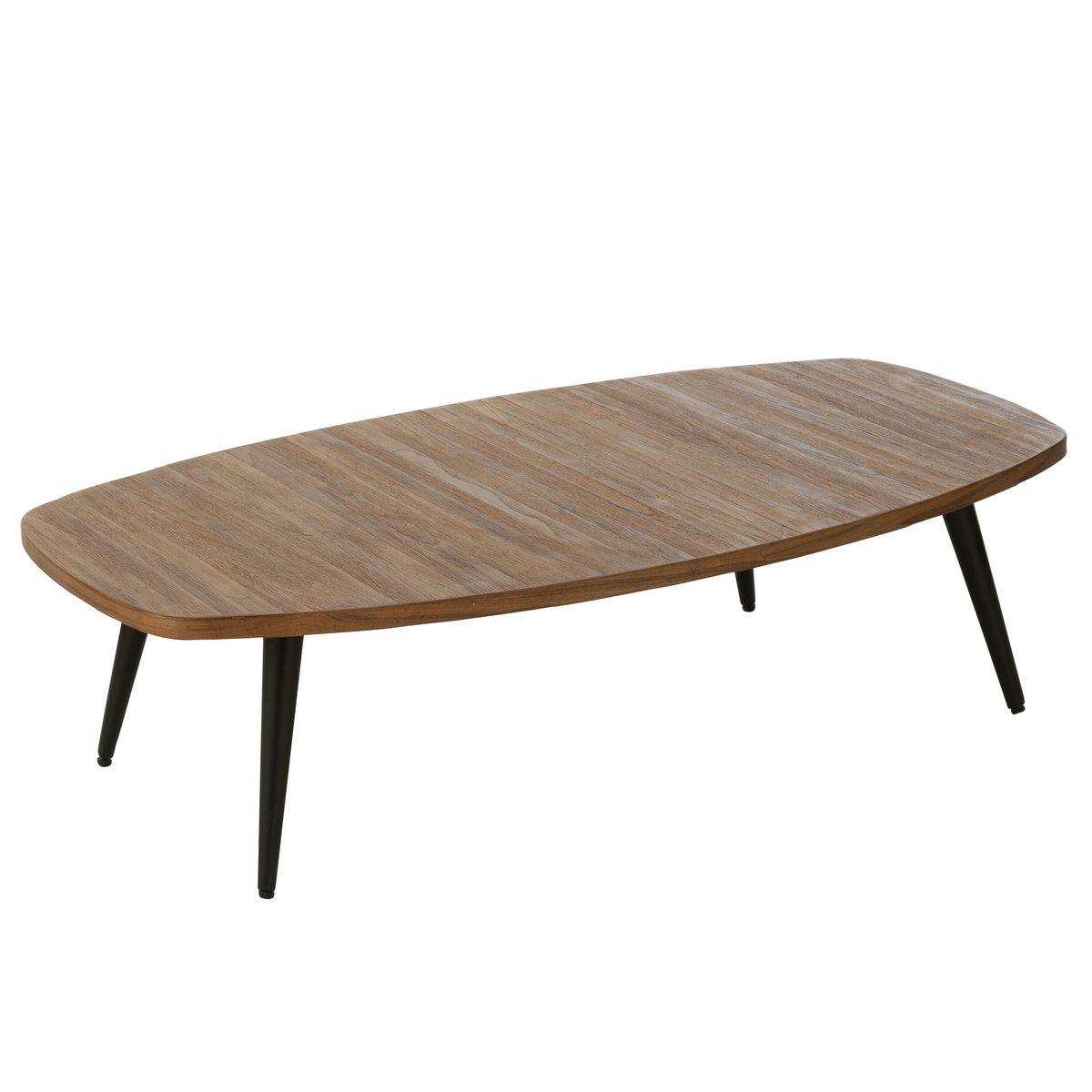 J-Line Couchtisch, rechteckig, recyceltes Teakholz, natur - HomeDesign Knaus