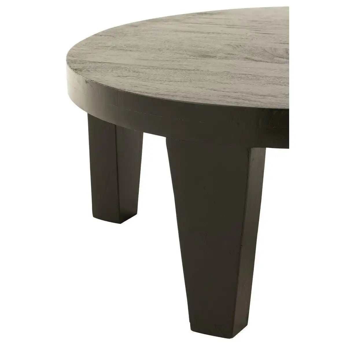 J-Line Couchtisch, rund, Mangoholz, mattschwarz - HomeDesign Knaus